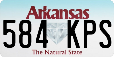 AR license plate 584KPS