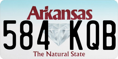 AR license plate 584KQB