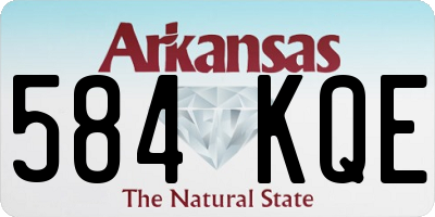 AR license plate 584KQE