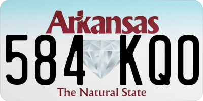 AR license plate 584KQO