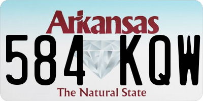 AR license plate 584KQW