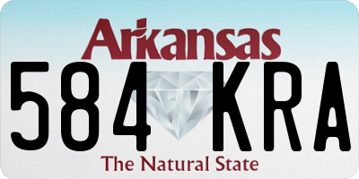 AR license plate 584KRA