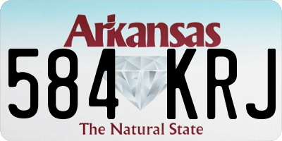 AR license plate 584KRJ
