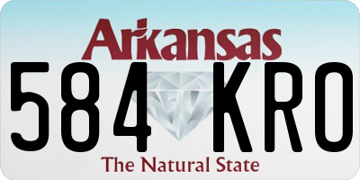 AR license plate 584KRO