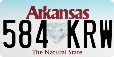 AR license plate 584KRW