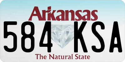 AR license plate 584KSA