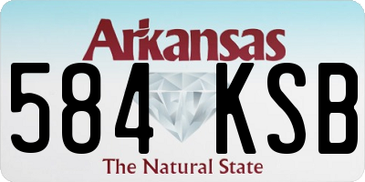 AR license plate 584KSB