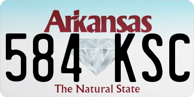 AR license plate 584KSC