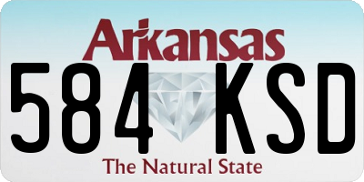 AR license plate 584KSD