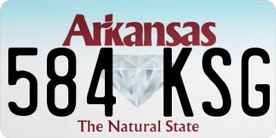 AR license plate 584KSG