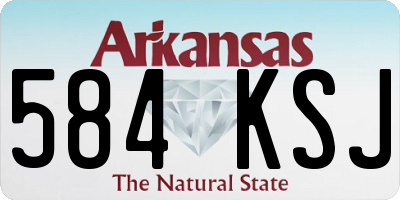 AR license plate 584KSJ
