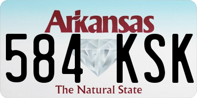 AR license plate 584KSK