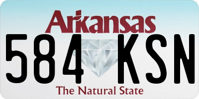 AR license plate 584KSN