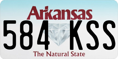 AR license plate 584KSS