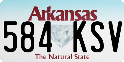 AR license plate 584KSV