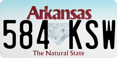 AR license plate 584KSW
