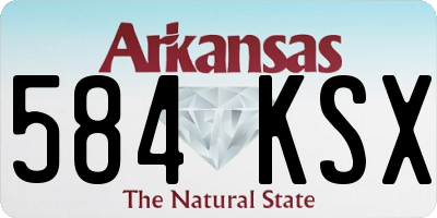 AR license plate 584KSX