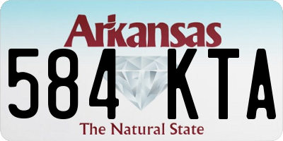 AR license plate 584KTA