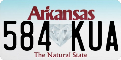 AR license plate 584KUA