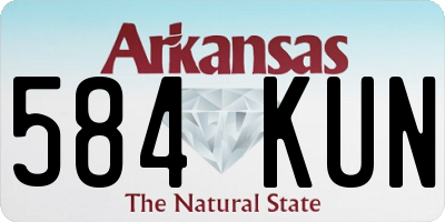 AR license plate 584KUN