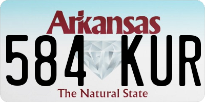 AR license plate 584KUR
