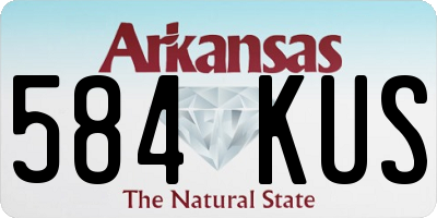AR license plate 584KUS
