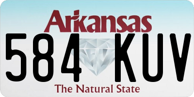 AR license plate 584KUV