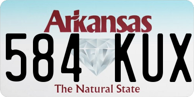 AR license plate 584KUX