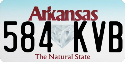 AR license plate 584KVB