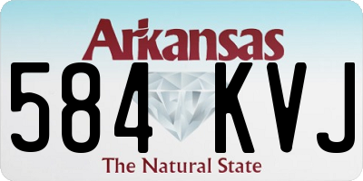 AR license plate 584KVJ