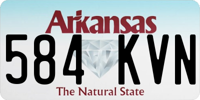 AR license plate 584KVN