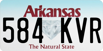 AR license plate 584KVR