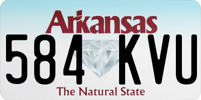 AR license plate 584KVU
