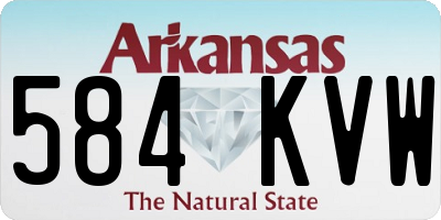 AR license plate 584KVW
