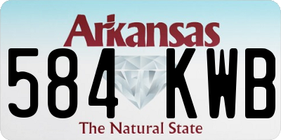 AR license plate 584KWB