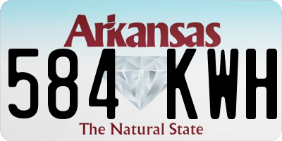 AR license plate 584KWH
