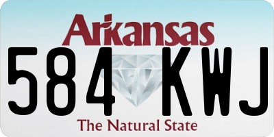 AR license plate 584KWJ