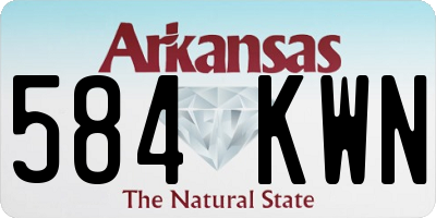 AR license plate 584KWN