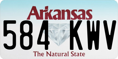 AR license plate 584KWV