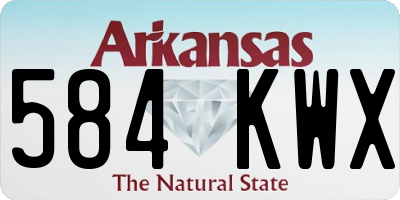 AR license plate 584KWX