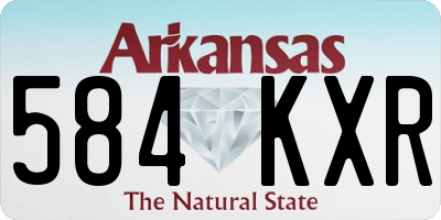 AR license plate 584KXR