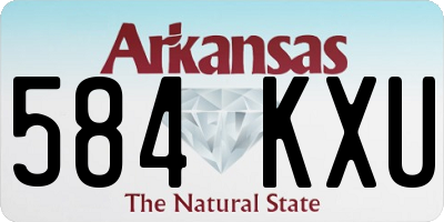 AR license plate 584KXU