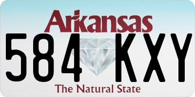 AR license plate 584KXY