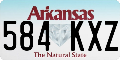 AR license plate 584KXZ