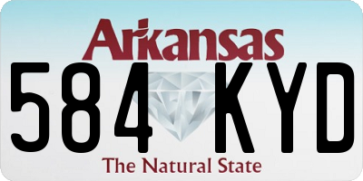 AR license plate 584KYD