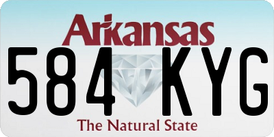 AR license plate 584KYG
