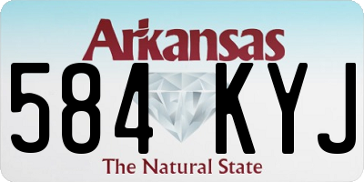 AR license plate 584KYJ