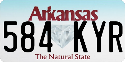 AR license plate 584KYR