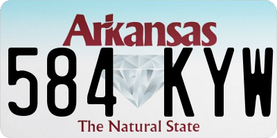 AR license plate 584KYW