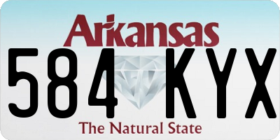 AR license plate 584KYX